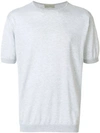 John Smedley Marl Effect T-shirt In Grey