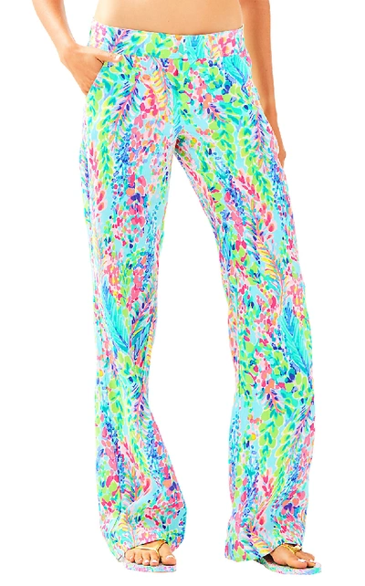 Lilly Pulitzer Womens 33" Florita Linen Pant In Multi Catch The Wave