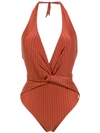 BRIGITTE ALINE HALTER NECK SWIMSUIT,MA412668587