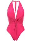 MARTHA MEDEIROS TWISTED DETAIL HALTERNECK SWIMSUIT,MO00000412610538