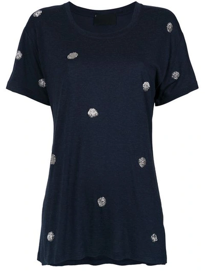 Andrea Bogosian Embroidered T-shirt In Blue