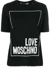 LOVE MOSCHINO logo print T-shirt,W4F1553M351712715363