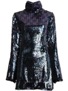 HALPERN MINI FITTED SEQUIN DRESS,S188712523369