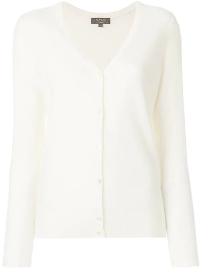 N•peal V-neck Cardigan In White