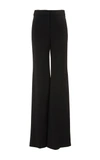 DEREK LAM Black High-Waisted Flared Stretched Crepe Trousers