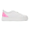 MSGM White & Pink Leather Sneakers,2441MDS02