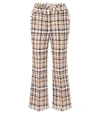 MSGM CHECKED TWEED TROUSERS,P00293061