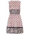 RED VALENTINO FLORAL-PRINTED SATIN DRESS,P00312001