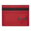 FENDI Red & Black 'Bag Bugs' Card Holder,7M0164 A1W8