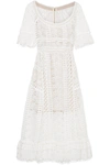 SELF-PORTRAIT GUIPURE LACE MIDI DRESS