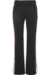 OFF-WHITE STRIPED SATIN-JERSEY TRACK trousers