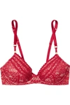 STELLA MCCARTNEY LOTTIE LUSTING STRETCH-LACE CONTOUR BRA