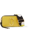 MARC JACOBS Snapshot color-block textured-leather shoulder bag