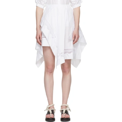 3.1 Phillip Lim / フィリップ リム Embroidered Handkerchief Skirt In Optic White