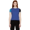 OPENING CEREMONY OPENING CEREMONY BLUE BANDED NECK T-SHIRT,S18TAX12285