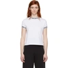 OPENING CEREMONY White Banded Neck T-Shirt,S18TAX12285
