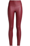 YUMMIE BY HEATHER THOMSON WOMAN FAUX LEATHER LEGGINGS CLARET,GB 7789028784574018