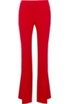 GOEN J WOMAN SILK-BLEND CREPE FLARED PANTS RED,US 4772211930122037