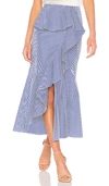 GOEN J Striped Midi Skirt