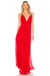JILL JILL STUART JILL JILL STUART JILL BY JILL STUART CHIFFON GOWN IN RED.,JILR-WD101