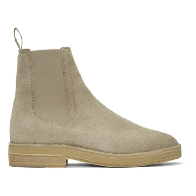 Yeezy Taupe Chelsea Boots In Taupe