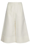 CO TTON, SILK AND CASHMERE-BLEND CULOTTES IVORY,US 7789028784081728