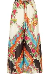 GUCCI Floral-print satin-jacquard wide-leg pants