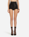 Dolce & Gabbana High-waisted Satin Briefs In Black