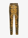 VERSACE VERSACE HIGH WAIST PATTERNED SKINNY JEANS,A79699A22558512662071