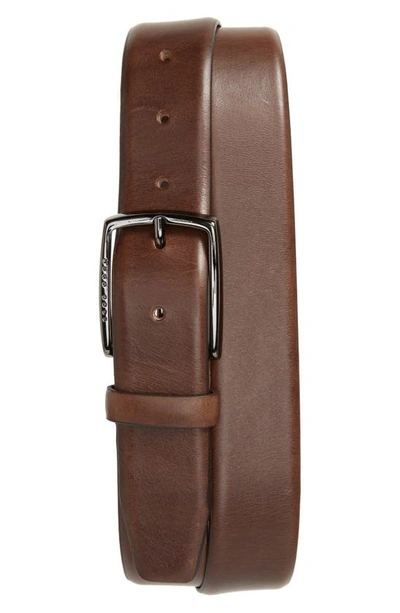 Hugo Boss Celie Leather Belt In Dark Brown