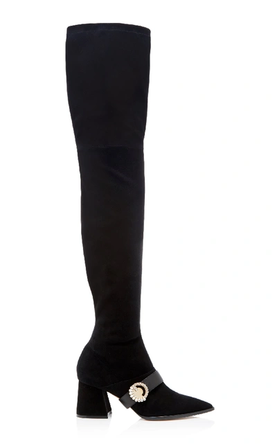 Adeam Knee Boot In Black