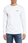 Patagonia Fitz Roy Horizons Responsibili-tee Logo-print Cotton-blend Jersey T-shirt In White