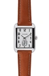 JACK MASON ISSUE NO. 2 LEATHER STRAP WATCH, 34MM X 28MM,JM-IS02-001