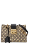 GUCCI SMALL PADLOCK GG SUPREME BEE SHOULDER BAG,4981569F26G