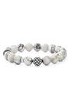 Lagos Sterling Silver Maya Ball Beaded Howlite Bracelet, 10mm
