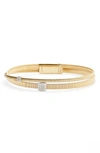 Marco Bicego 18k Yellow Gold Masai Two Strand Crossover Diamond Bracelet In Yellow Gold