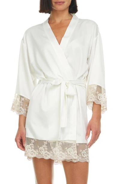 FLORA NIKROOZ ROSA SATIN ROBE,Q80642