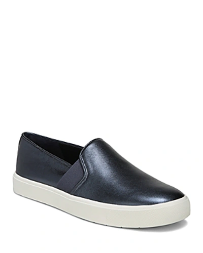 Vince Women's Blair Leather Slip-on Trainers - 100% Exclusive In Metallic Blue
