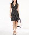 TOMMY HILFIGER BELTED LACE DRESS, CREATED FOR MACY'S