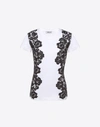 VALENTINO VALENTINO HEAVY LACE T-SHIRT WOMEN WHITE 100% COTONE S