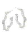 ADRIANA ORSINI Crystal Ruffle Hoop Earrings,0400097631140