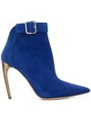 ALEXANDER MCQUEEN ALEXANDER MCQUEEN SINGLE BUCKLE ANKLE BOOTS - BLUE,509018WHAA012654209