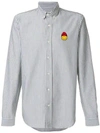 AMI ALEXANDRE MATTIUSSI SHIRT WITH SMILEY PATCH,SMIC01541112618735