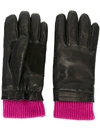 AMI ALEXANDRE MATTIUSSI AMI ALEXANDRE MATTIUSSI LEATHER GLOVES - BLACK,H17A30034011958814