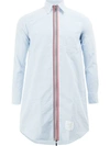 THOM BROWNE THOM BROWNE THIGH-LENGTH ZIP-FRONT OXFORD SHIRT - BLUE,MWL245A0013912550322