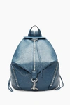 REBECCA MINKOFF Octavio Blue Pebbled Leather Julian Backpack | Rebecca Minkoff