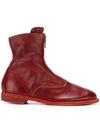 GUIDI GUIDI FRONT ZIP BOOTS - RED,210HORSE12729333
