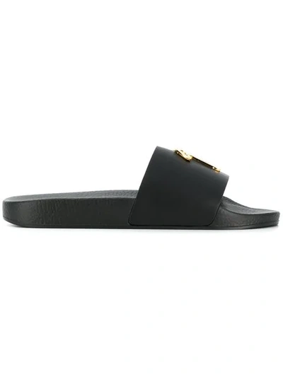 Giuseppe Zanotti Black Briel Vague Slides