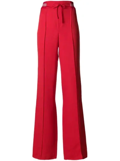 Valentino Slim-leg Faille Track Pants In Red