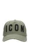 DSQUARED2 ICON GREEN COTTON BASEBALL CAP,BCM400105C00001